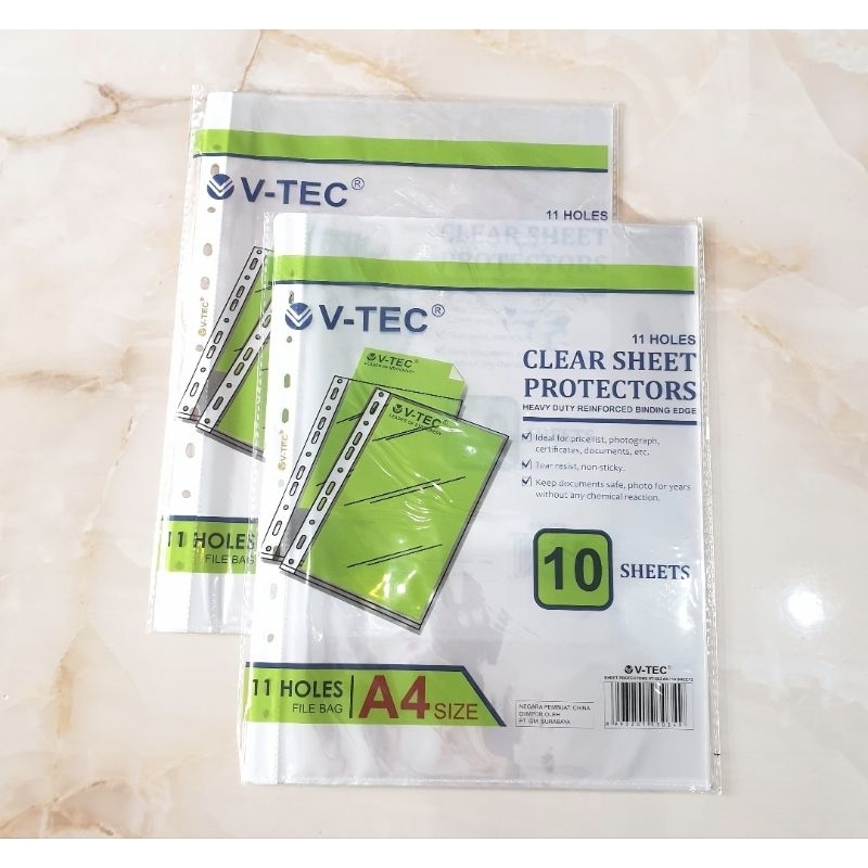 

(BISA COD) CLEAR SHEET PROTECTOR V-TEC Uk A4 & Forte F4 (Eceran)