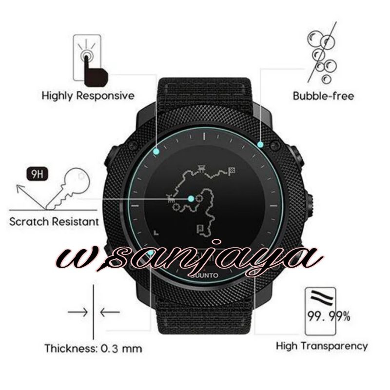 ANTI GORES SUUNTO TRAVERSE ALPA TEMPERED GLASS KACA LAYAR DEPAN JAM TANGAN ACC