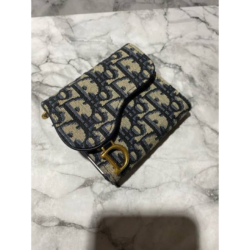 Preloved Dior Wallet Saddle Complete Set