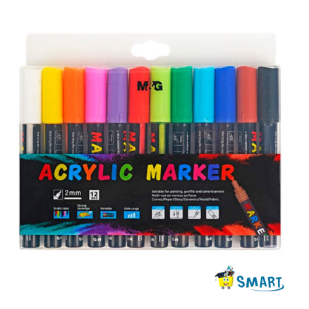 

(SPIDOL WARNA/12PCS)M&G ACRYLIC MARKER COLORFUL APL976E1