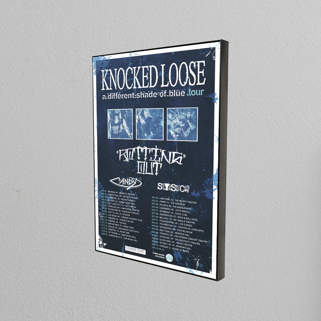 KNOCKED  LOOSE Poster + Frameblock  / Bingkai Ukuran 45x30 BAND : KNOCKED LOSE -  A DIFFERENT SHADE 