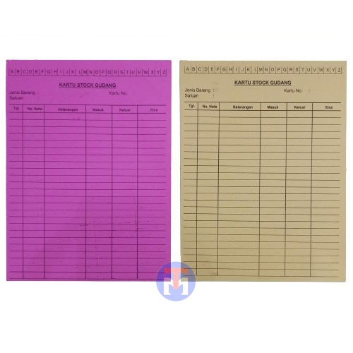 

Kartu Stock 100 Lembar