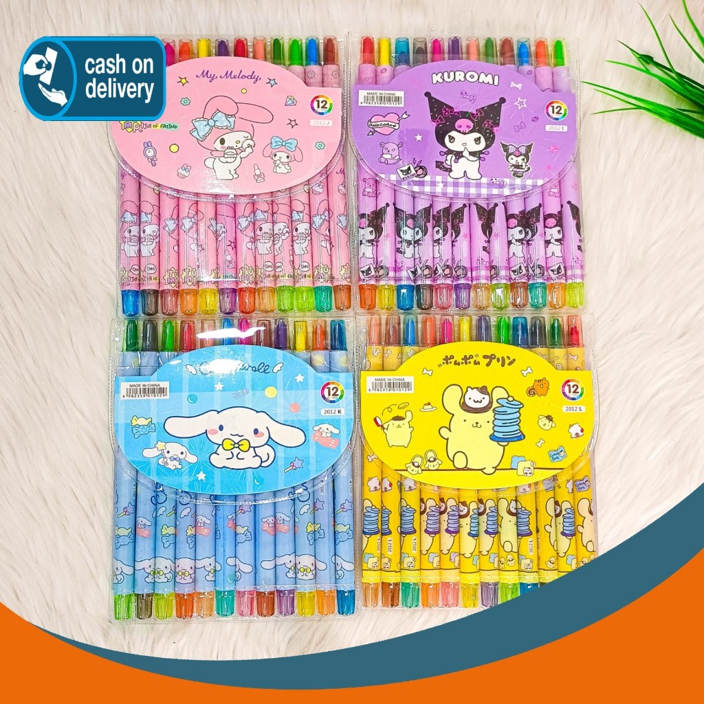 

KRAYON TWIST SANRIO ISI 12 PCS KR-1134 CRAYON BISA DIPUTAR LUKIS MEWARNAI GAMBAR ALAT TULIS KANTOR SEKOLAH MURAH TERMURAH COD