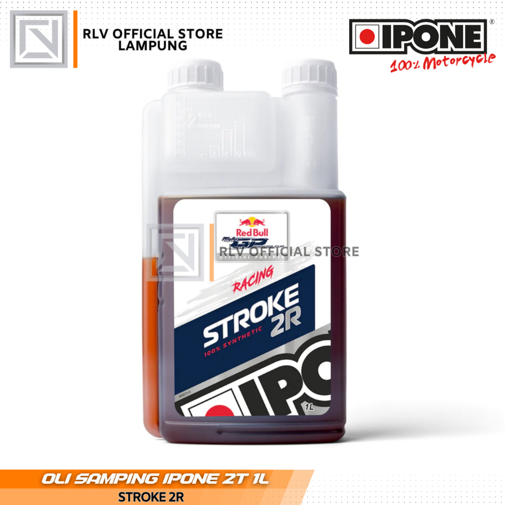 Oli samping motor 2Tak Ipone stroke 2R REDBULL 2T 1L ORIGINAL FRANCE - Pelumas oli rx king ninja