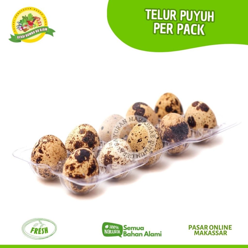 

TELUR PUYUH PER PACK ISI 20 BUTIR FRESH MURAH Sayuran Online Makassar