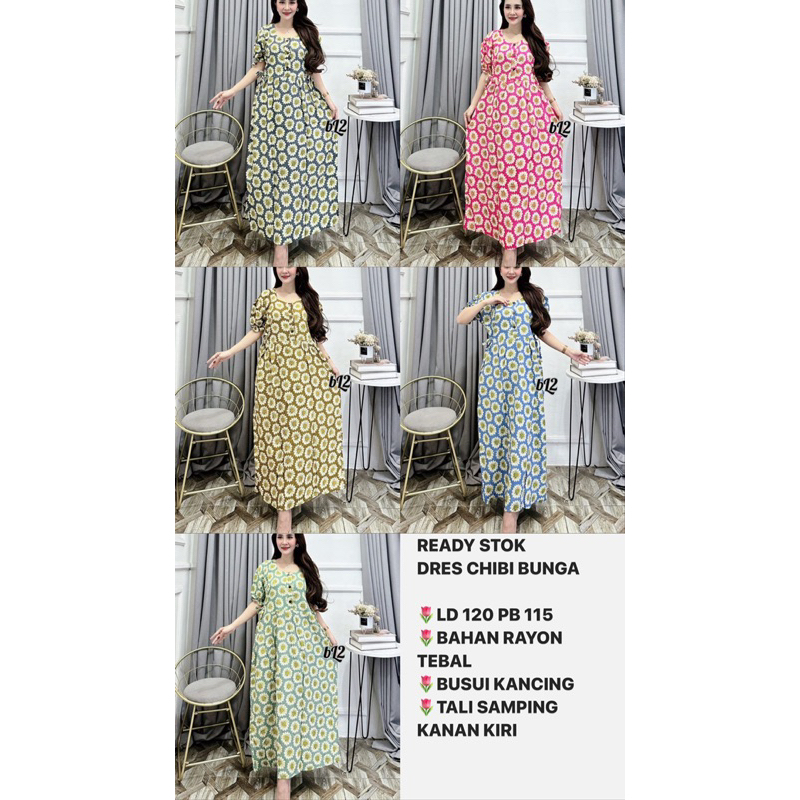 dress chibi bunga matahari daster chibi bunga daster wanita dress wanita