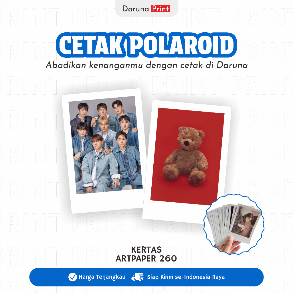 

25 pcs - Cetak Foto Polaroid 2R (260 gsm)