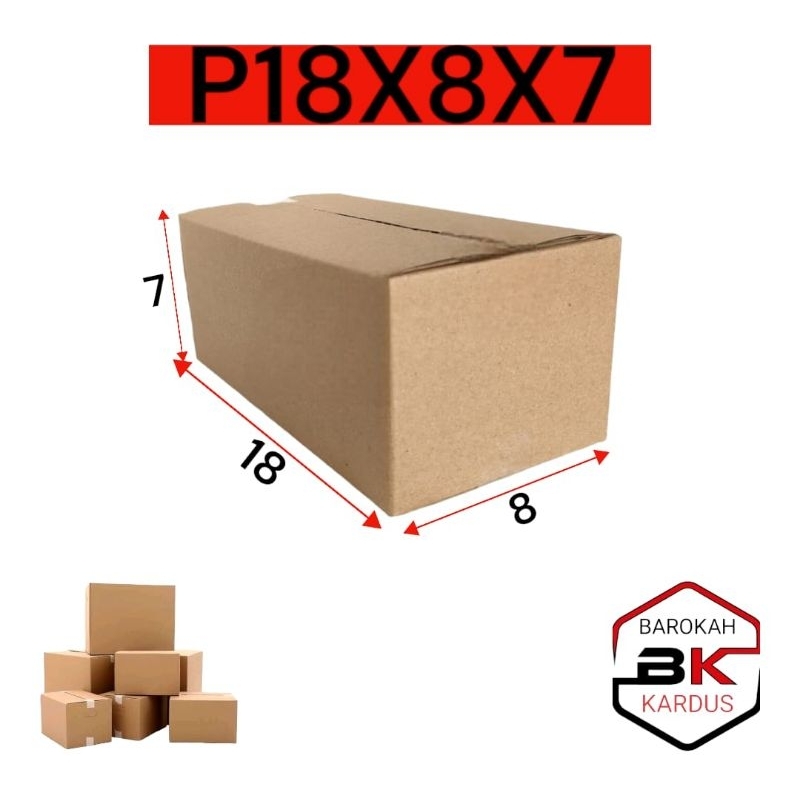 

Kardus Box Kotak Ukuran 18x8x7 Cm Polos Tebal Premium