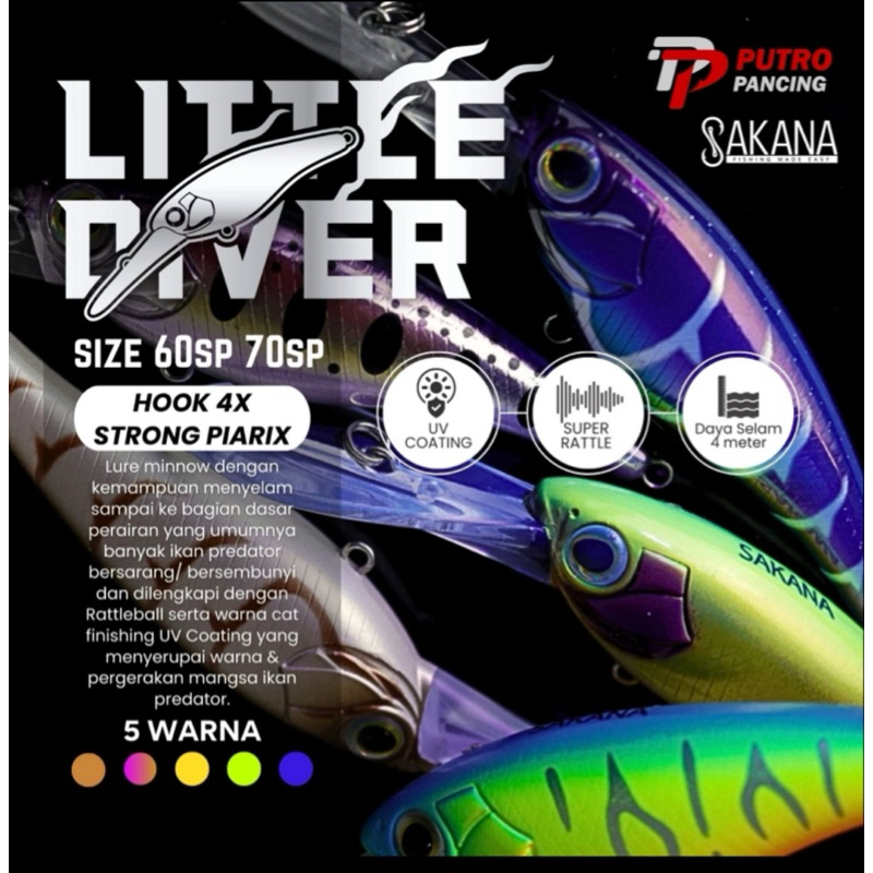 LURE MINNOW SAKANA 70sp dan 60sp