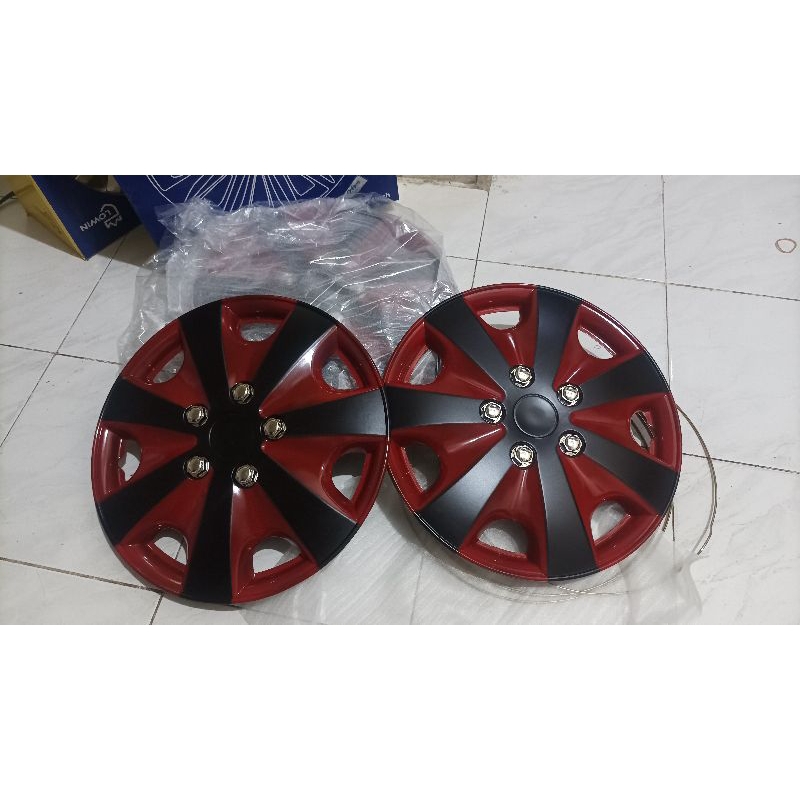 Whell cover dop roda ring 14 harga untuk 1 set isi 4 cocok untuk velg kaleng mobil Sigra suzuki APV 