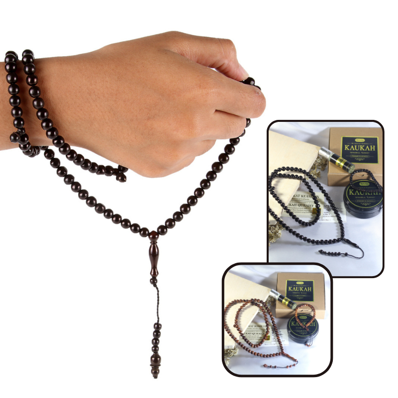 QURAISY KAUKAH - TASBIH KOKKA BULAT 99 BUTIR ASLI 7mm