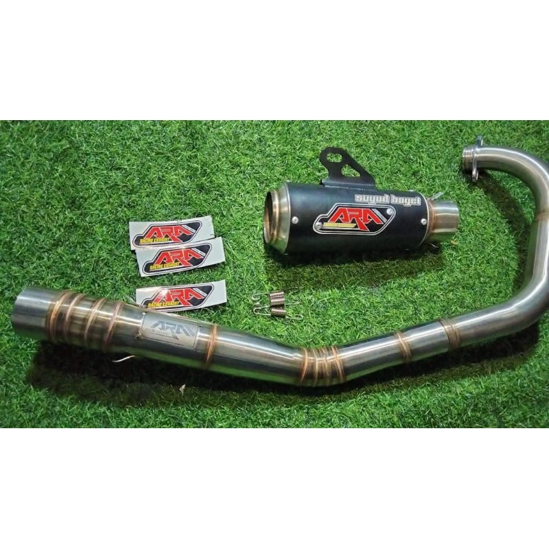 knalpot fu porting 155,200cc leher lurus ori ara racing