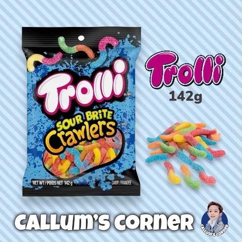 

TROLLI Sour Brite Crawlers - Sour Gummy Candy Permen Asam Import USA