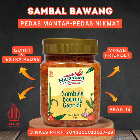 

Sambal Sambel Bawang Geprek Penyet Pedas Gurih Nikmat Rumahan Khas Nusantara 160 Gram