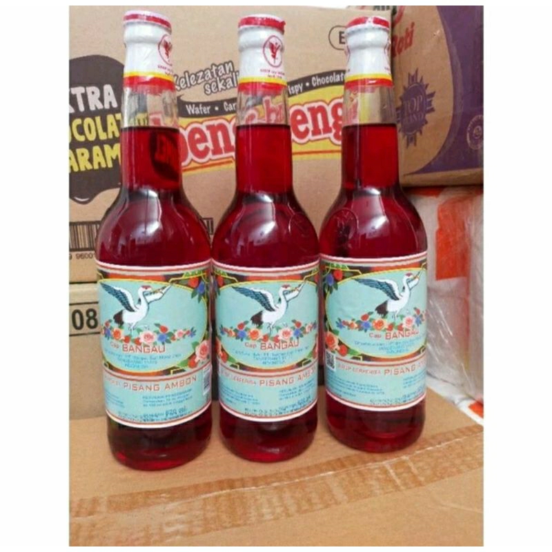 

sirup bango rasa pisang ambon 620ml 1dus( 12 botol)