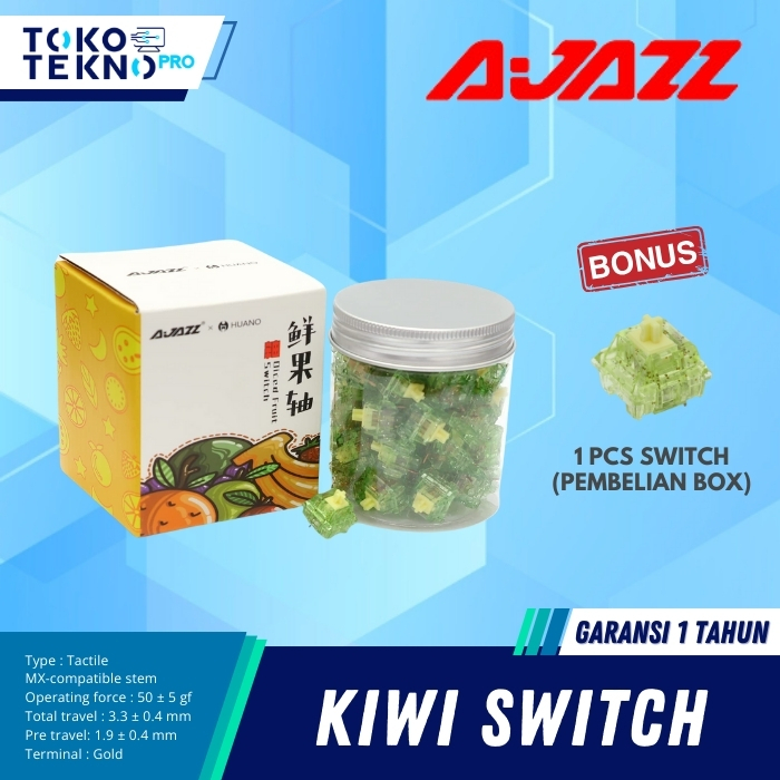 AJAZZ x Huano Kiwi Switch Dice Fruit 3-Pin Mechanical Keyboard
