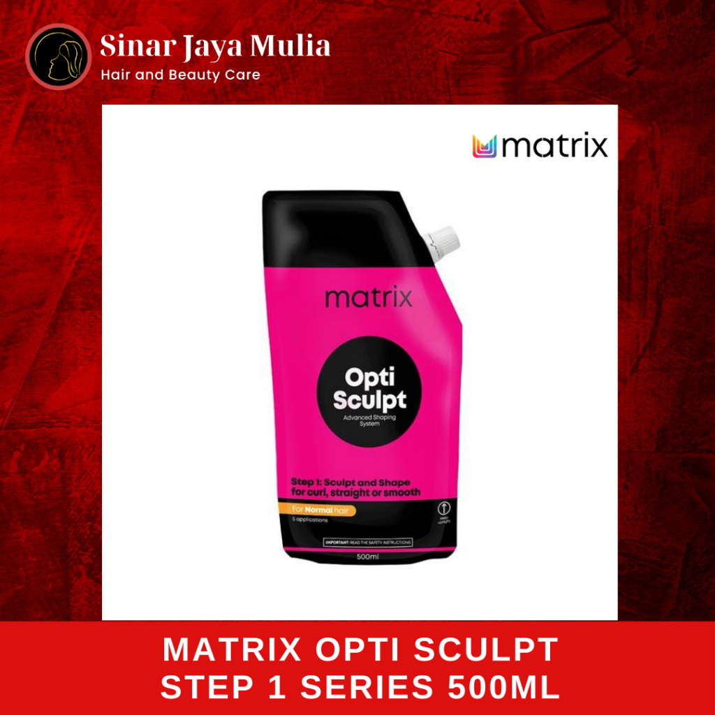 Matrix Opti Sculpt Step 1 500ml - Smoothing/Pelurusan Rambut Keratin/Perming/Obat Keriting Rambut