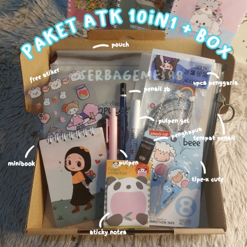 

serbagemes88 - (COD) SET ALAT TULIS LENGKAP 10 in 1 KARAKTER LUCU / HAMPERS KADO GIFT WISUDA / HADIAH ALAT SEKOLAH / STATIONERY SET AESTHETIC / PAKET ATK AESTHETIC / PERLENGKAPAN SEKOLAH AESTHETIC