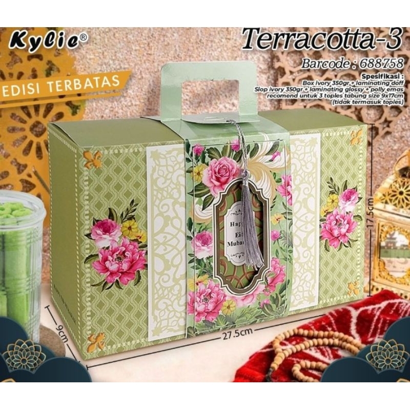 

TERRACOT Box Lebaran 3 jar 1000ml plastik Box Lebaran Kue Kering Box Lebaran Cookies Box Kuker Lebaran Box Hampers Ramadhan Box Kue Idul Fitri Packaging Lebaran Dus Lebaran Kotak Lebaran Tassel Gold