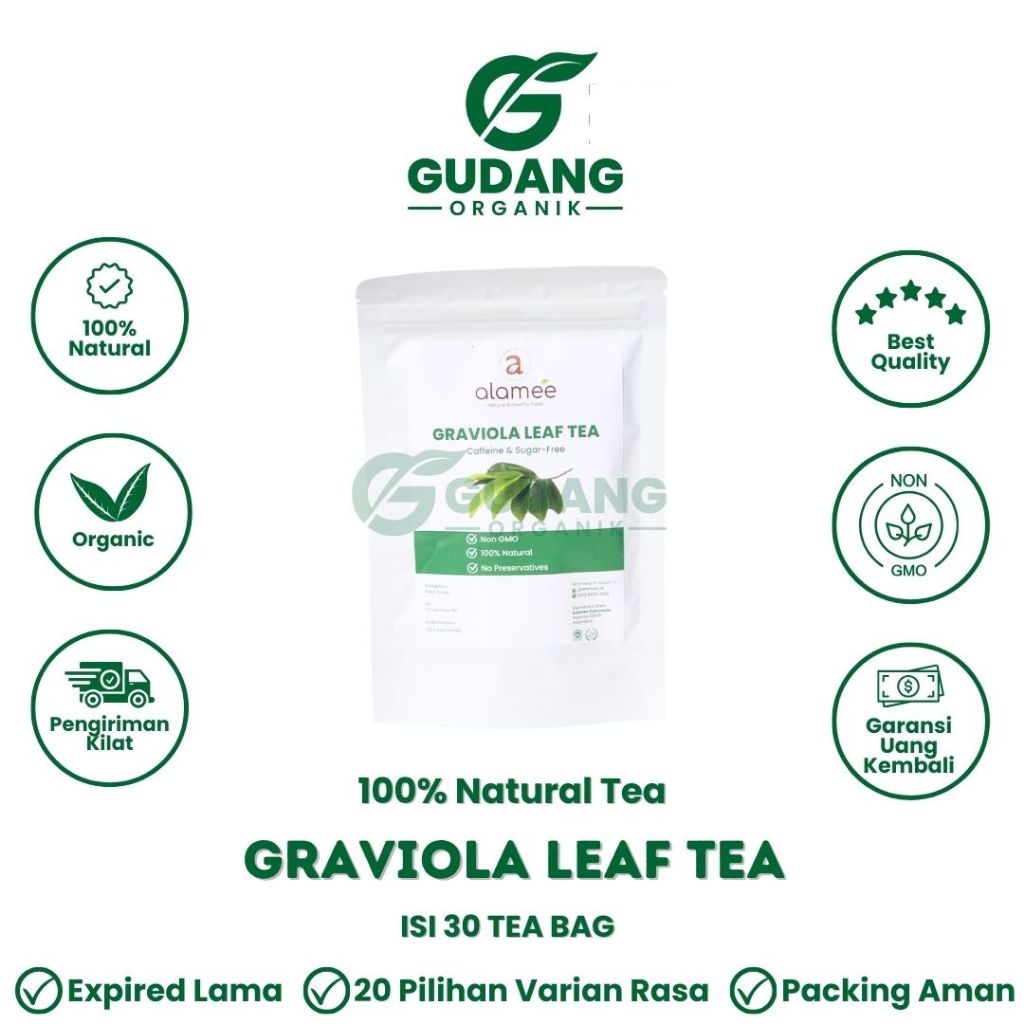

Graviola Leaf Tea Teh Daun Celup Sirsak Untuk Kista Tumor & Kanker Minuman Herbal Tea Siap Seduh Alami