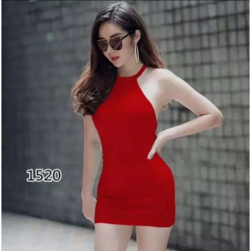 HOT LAGI PROMO Dress tali leher wanita sexy Korean style//Mini dress cewek seksi//Fashion club