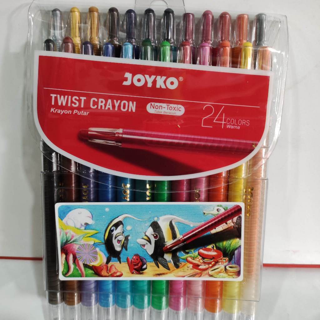 

RB Twist Crayon / Krayon Oil Pastel Putar Panjang - Joyko 12 Warna MURAH