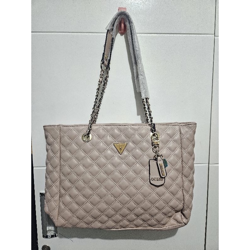 Tas Wanita Tote Guess Original Pink