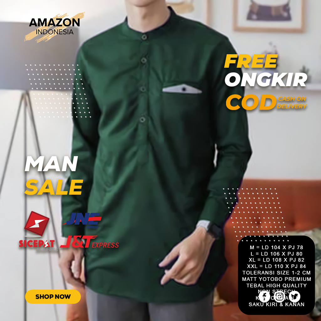 Baju Koko Pria Dewasa Terbaru Model Alzy Warna Tosca Bahan Premium Baju Muslim Atasan Pria Kemeja Kekinian Lengan Panjang Murah Bagus