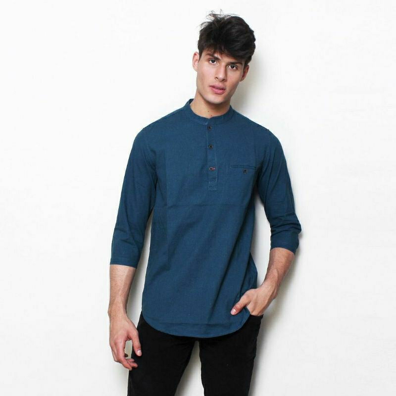 ALARIC baju koko kurta muslim pria dewasa lengan 3/4
