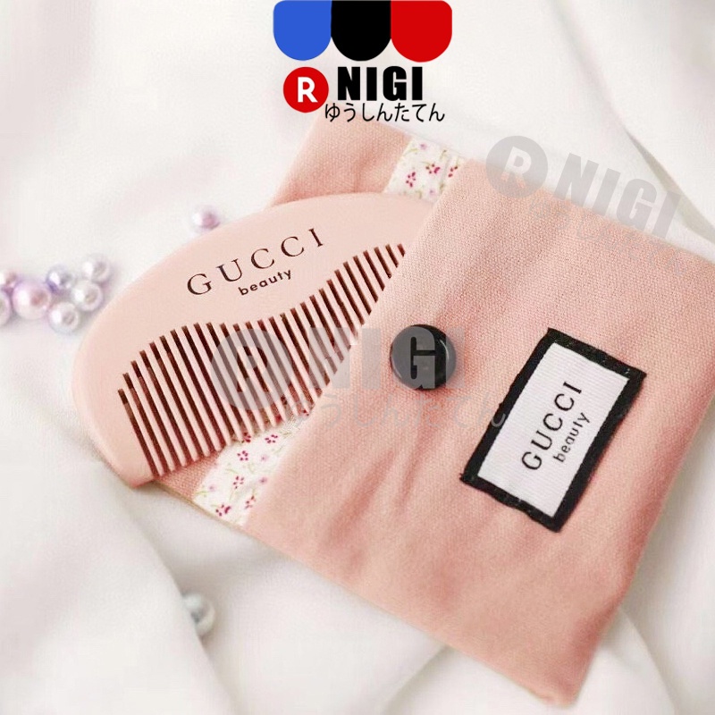NIGI Gucci Wooden Comb/Gucci Comb Set Gift Box/ Portable Makeup Bag