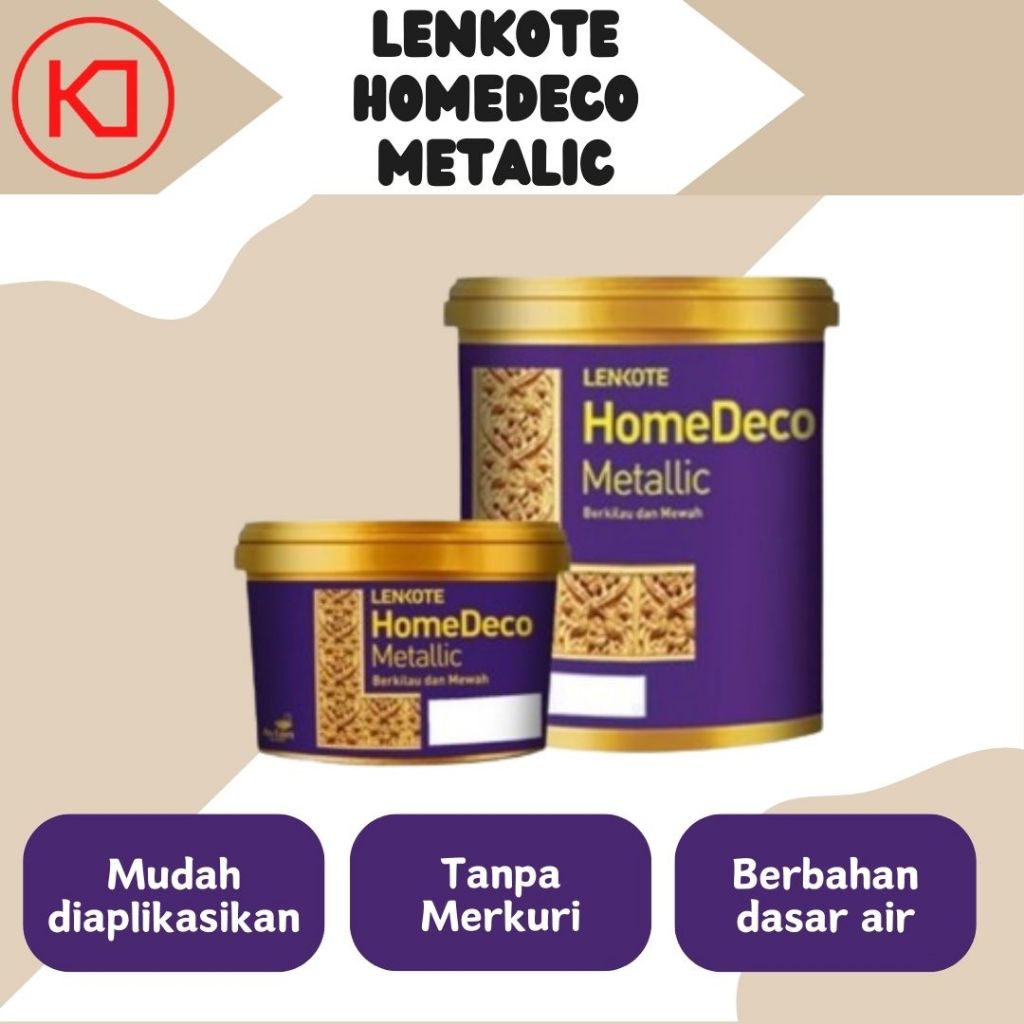 Cat Akrilik Avian LENKOTE Home Deco Metallic Interior dan Eksterior 1kg