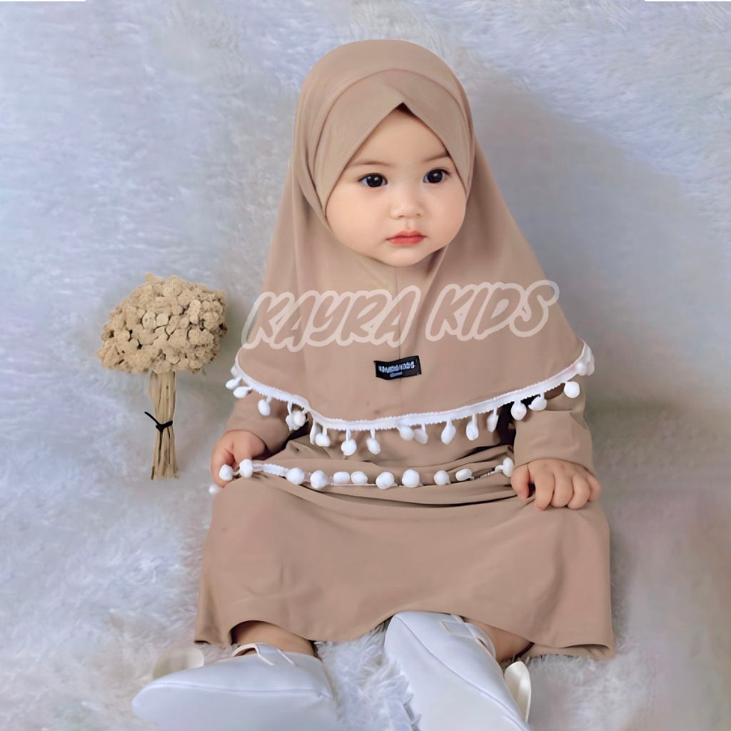 Kayra Kids Gamis Bayi Perempuan 0-18 bulan Baju Bayi Perempuan 0 6 bulan Gamis Bayi Perempuan 6 12 b