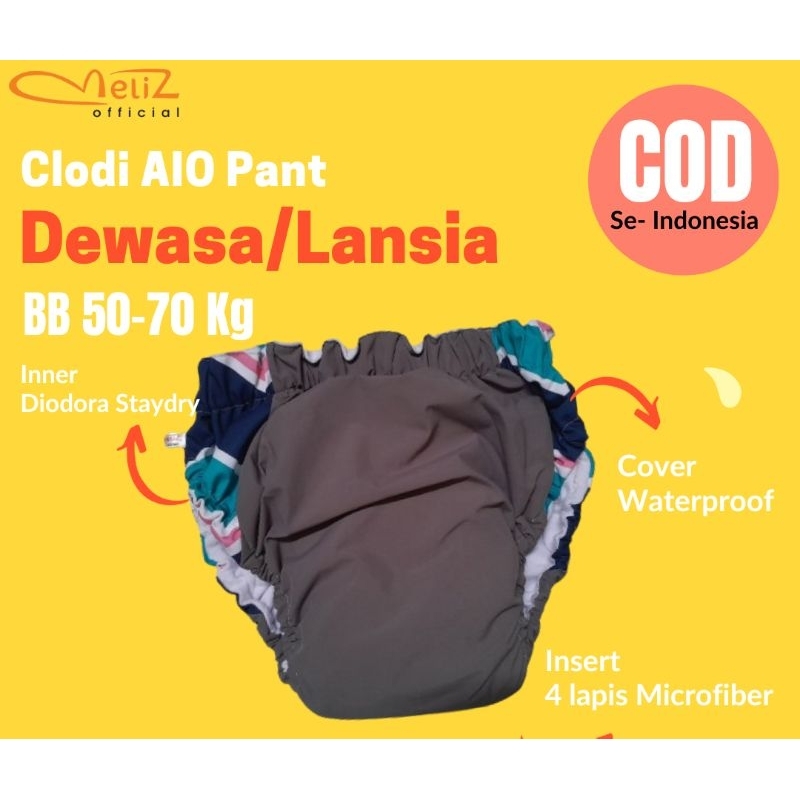 Popok Dewasa BB 50-70 KG | Popok Kain Dewasa/Lansia,Popok Cuci Ulang,Clodi Dewasa,Clodi Kain