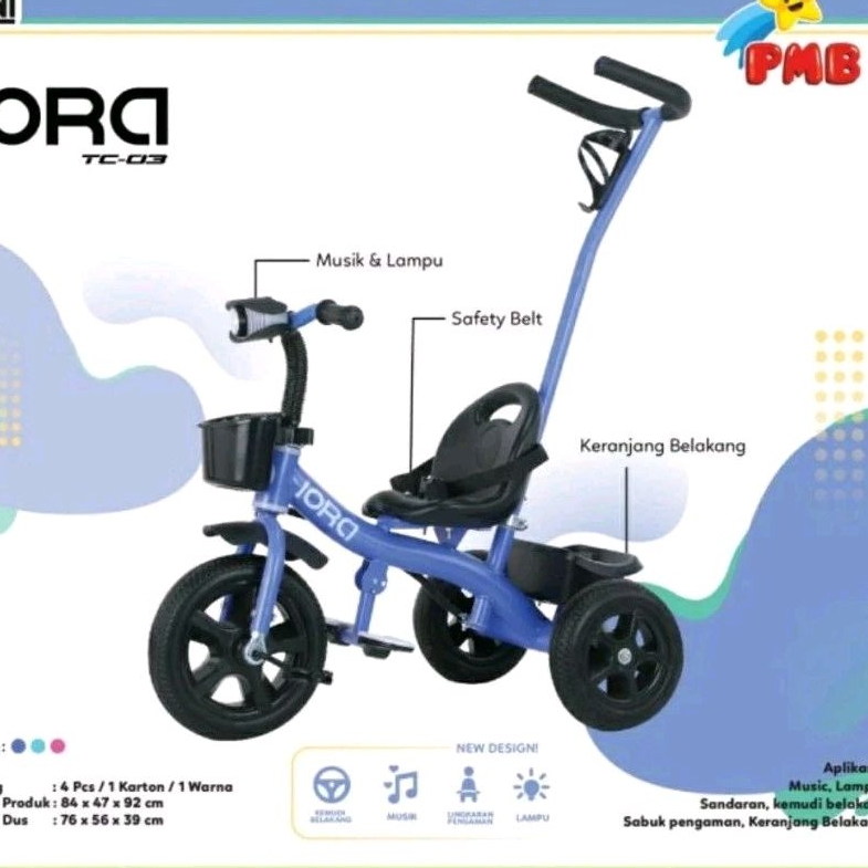 Sepeda anak Roda tiga PMB Iora TC 03 Tricycle anak