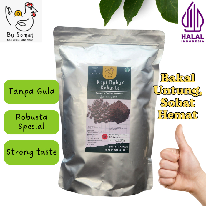 

Kopi Bubuk Robusta Asli Bu Somat 200g