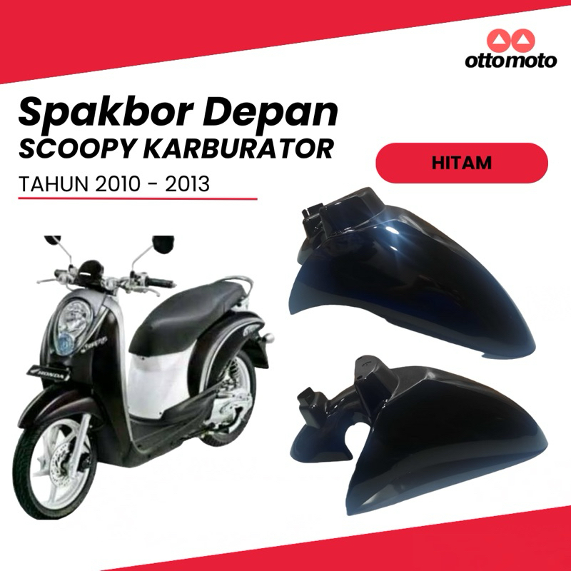 SPAKBOR DEPAN HITAM SCOOPY KARBURATOR TAHUN 2010 - 2013