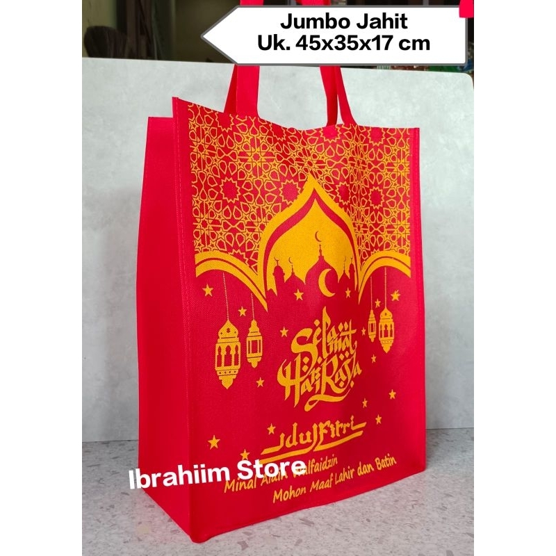 

(ISI 12PCS / JUMBO) GOODIE BAG LEBARAN JUMBO TAS PARSEL LEBARAN IDUL FITRI JUMBO TEBAL UKURAN 35x45x15 cm / TAS PARSEL LEBARAN IDUL FITRI MURAH / TAS IDUL FITRI JUMBO