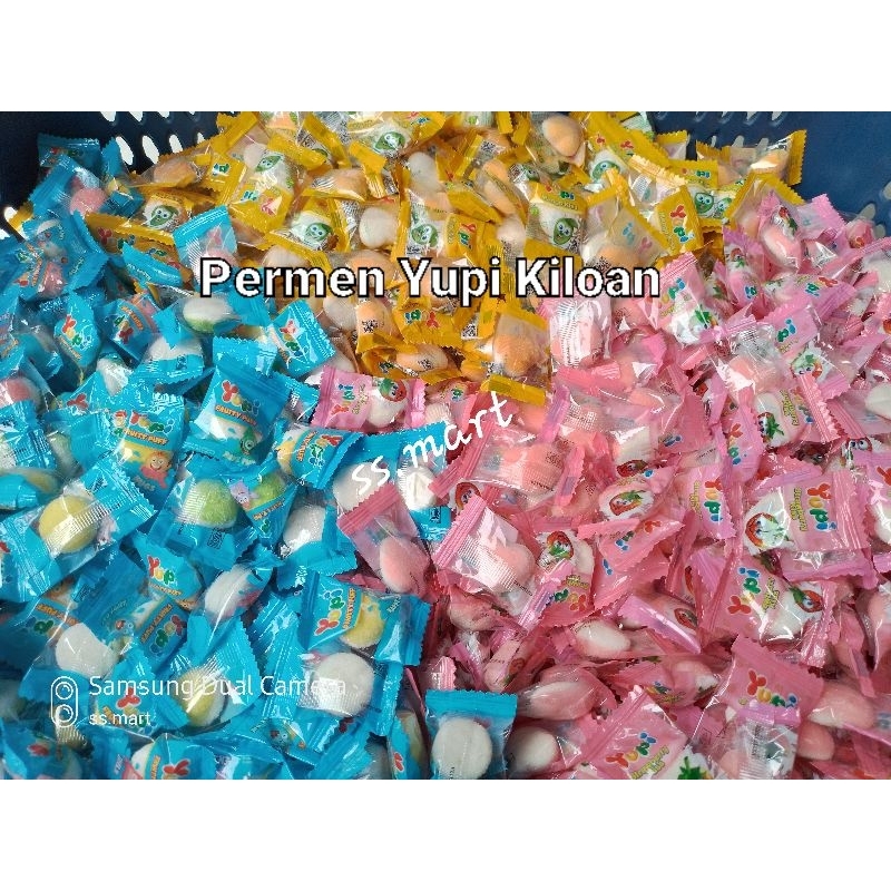 

permen yupi kiloan rasa strawberry, mangga tutty fruity 500gr