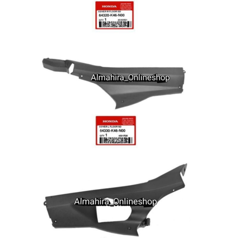 Cover Dek Lantai Bawah Kanan Kiri Honda Vario 110 Fi Injeksi Original