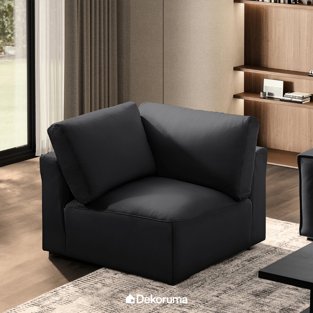 Dekoruma Tenzo WEGNER Sofa Sudut Hitam 1 Dudukan / Sofa Tamu