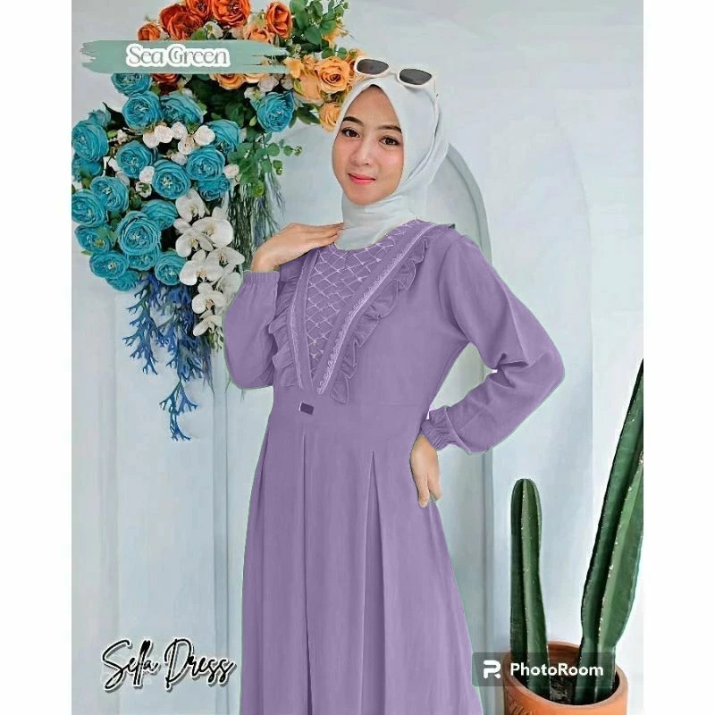 RB (COD) GAMIS BURKAT SELLA TERBARU Model lebaran 2025 dewasa gamis burkat hits viral cod nyaman