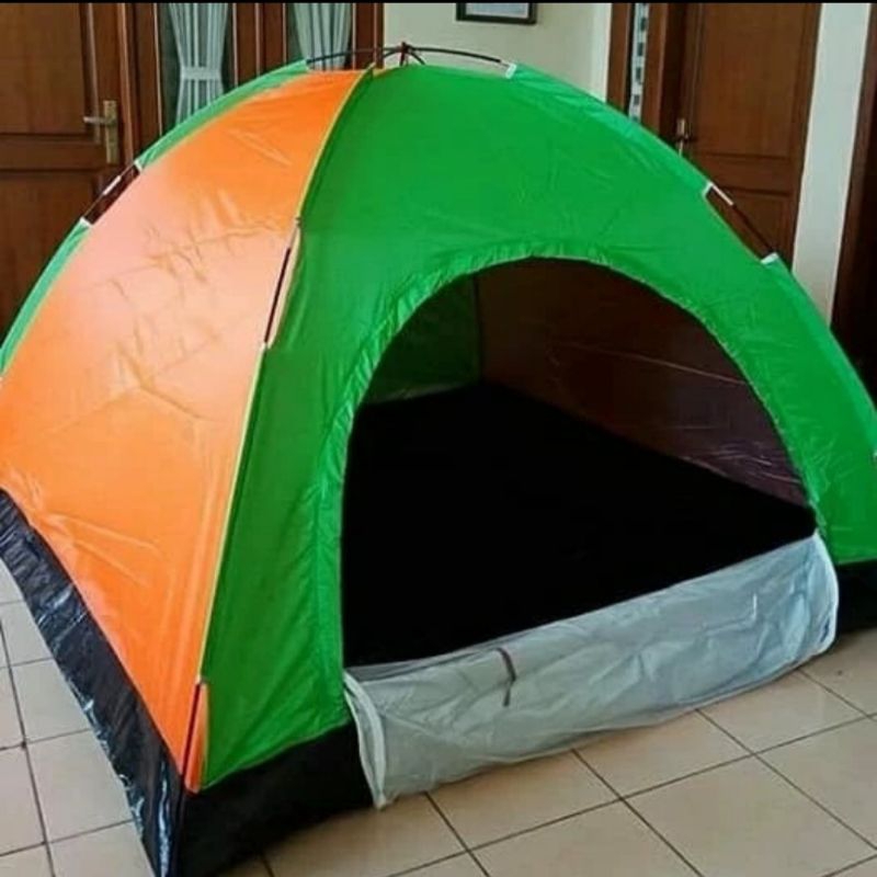 2 tenda camping hyu kapasitas 4 single layer