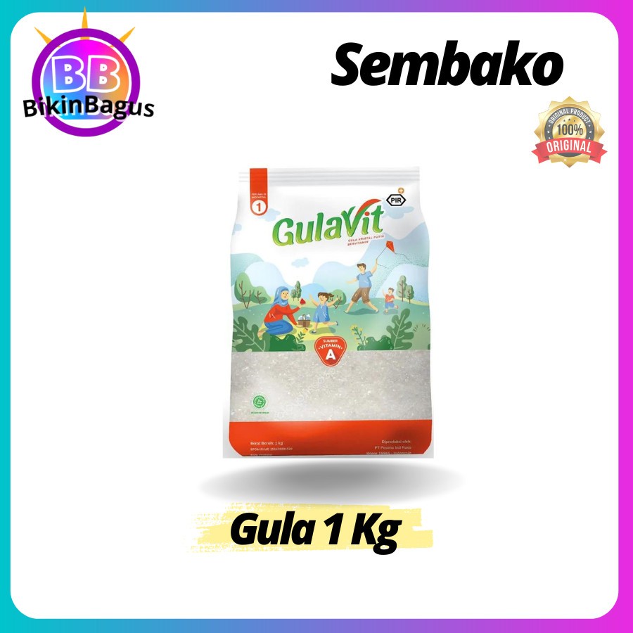 

Gula Vit 1 kg Gula pasir gulavit Kemasan 1 Kg Manis Pemanis