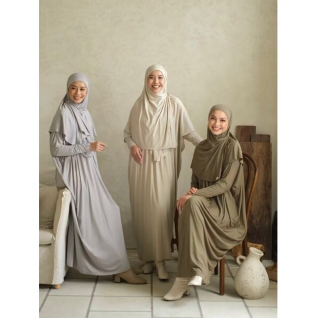 [JASTIP] Heelan Dress Khalewale Plain Loose Abaya By Khalewale