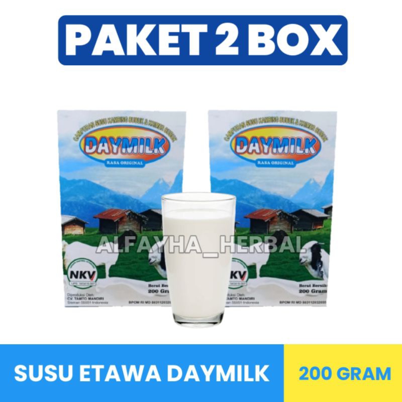 

[PAKET 2 BOX] Susu Kambing Etawa Bubuk DAYMILK 200 gram