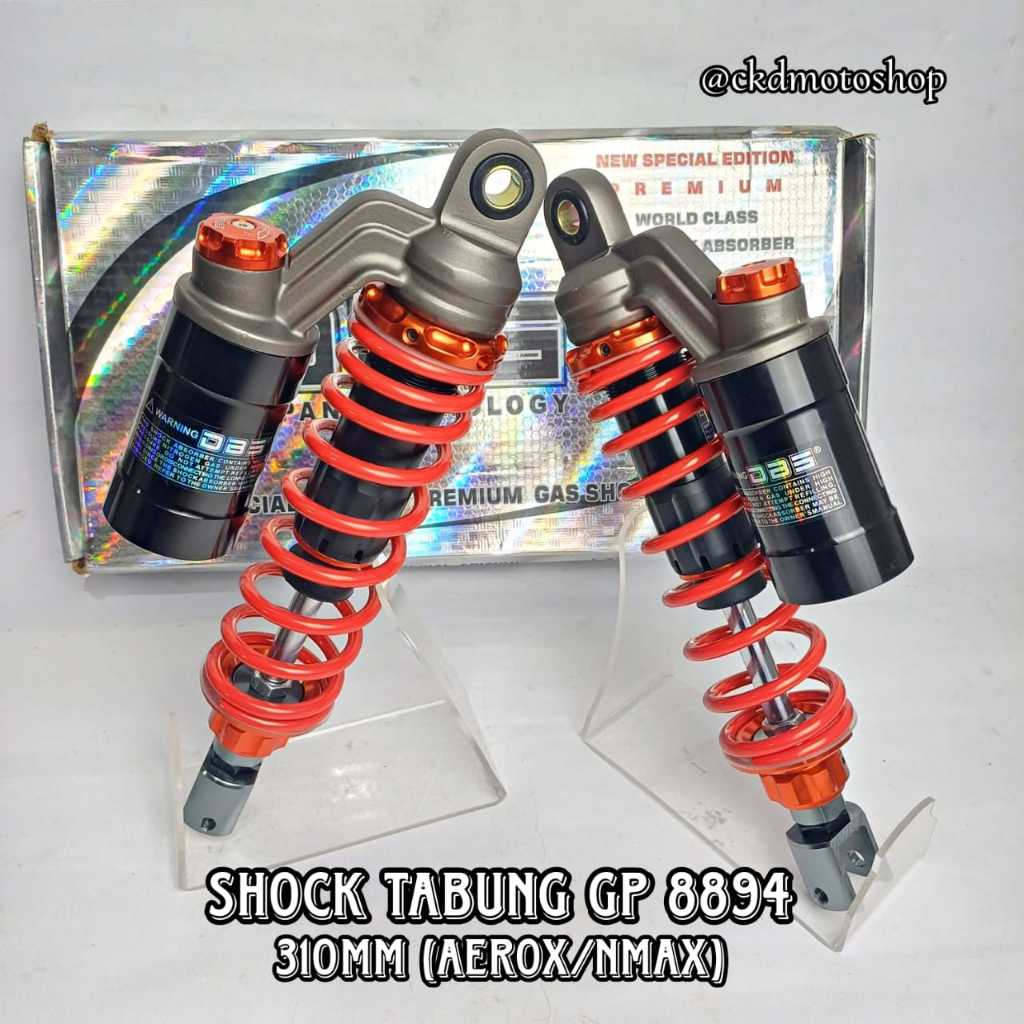 Shock Skok Tabung DBS GP 8894 As Gold Series 310mm AEROX NMAX NEW Full Black Shockbreaker Skok Belak