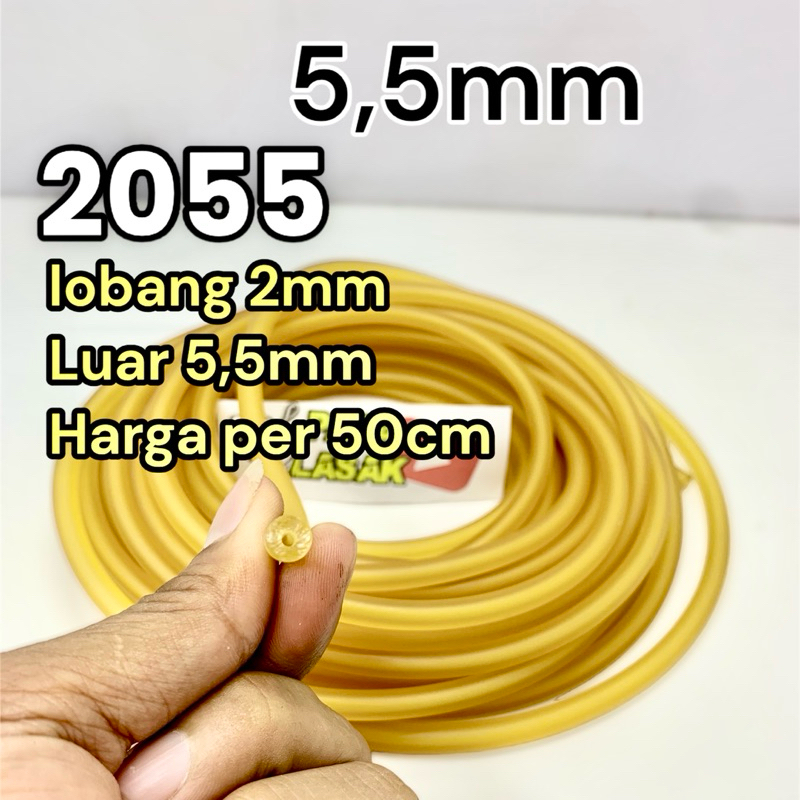 karet 2055 5,5mm ketapel ikan panah ikan speargun warna kuning