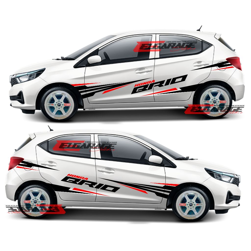 sticker sticker mobilhoda brio sticker cutting variasi body samping mobil brio