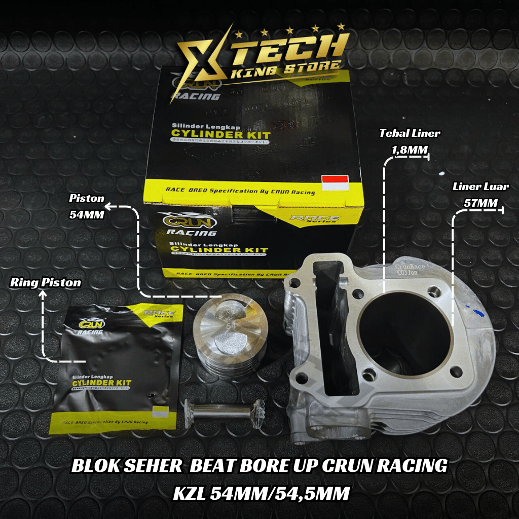 BLOK SEHER BEAT F1BORING PAKET BORE UP BEAT FI 54/54,5 MM BEAT POP BEAT ESP VARIO 110 FI SCOOPY ESP 