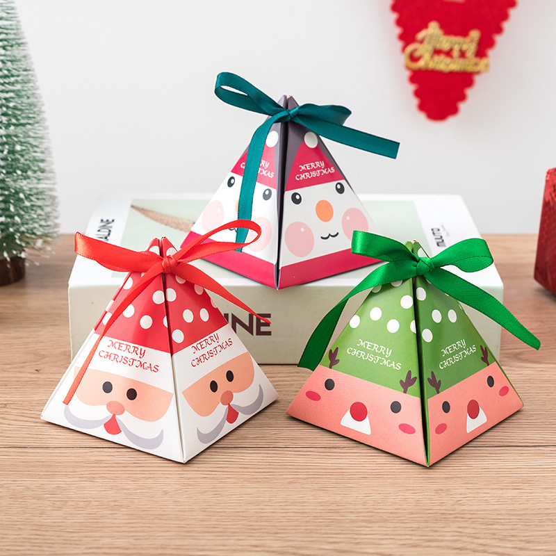 

[BOX NATAL SEGITIGA] Box Segitiga Bingkisan Packaging Kemasan Permen Coklat Cookies Natal, Kotak Kado Gift Santa, Souvenir Kue X Mas, Merry Christmas